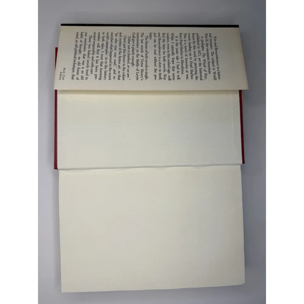 War and Remembrance Herman Wouk Hardcover Little Brown WWII Vintage Edition